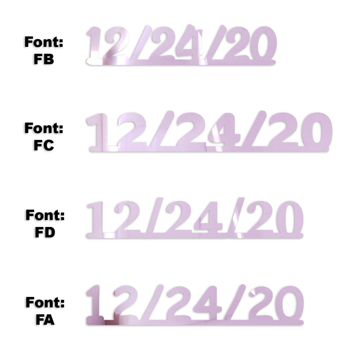 Custom-Fetti Date - 12/24/24 or 12/24/25  Pink