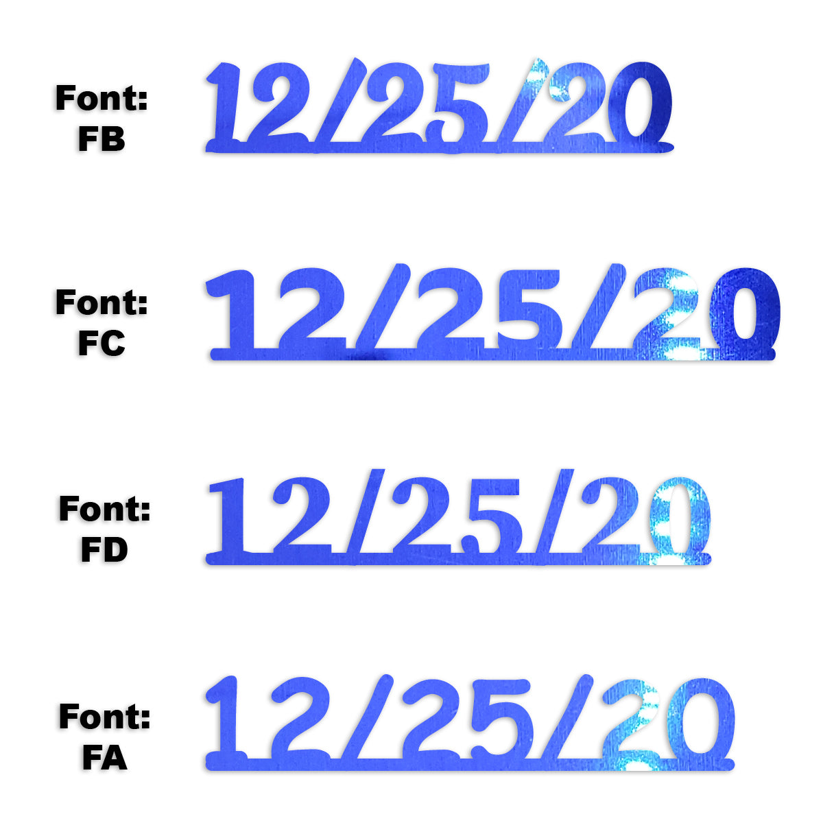 Custom-Fetti Date - 12/25/24 or 12/25/25  Blue Royal