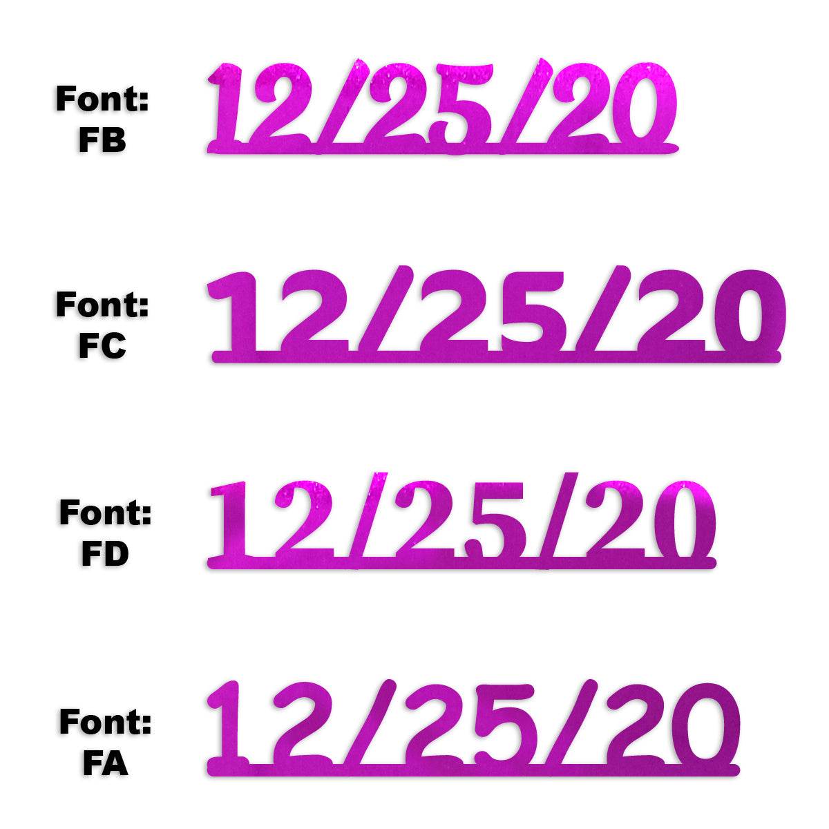 Custom-Fetti Date - 12/25/24 or 12/25/25  Fuchsia