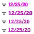 Custom-Fetti Date - 12/25/24 or 12/25/25  Fuchsia