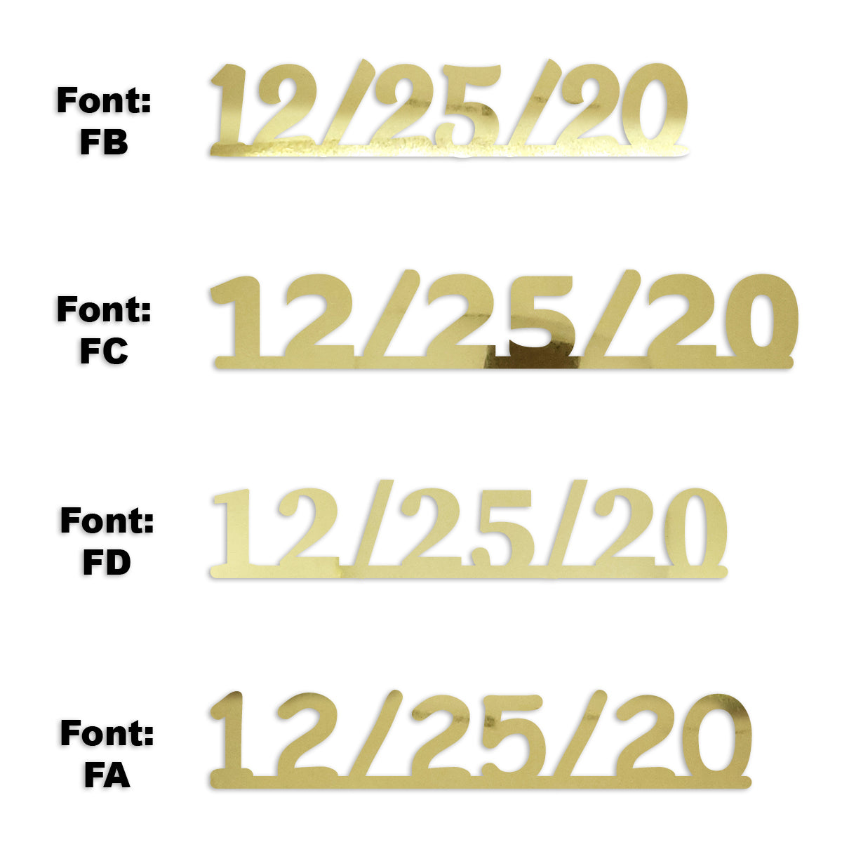 Custom-Fetti Date - 12/25/24 or 12/25/25  Gold