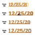 Custom-Fetti Date - 12/25/24 or 12/25/25  Orange