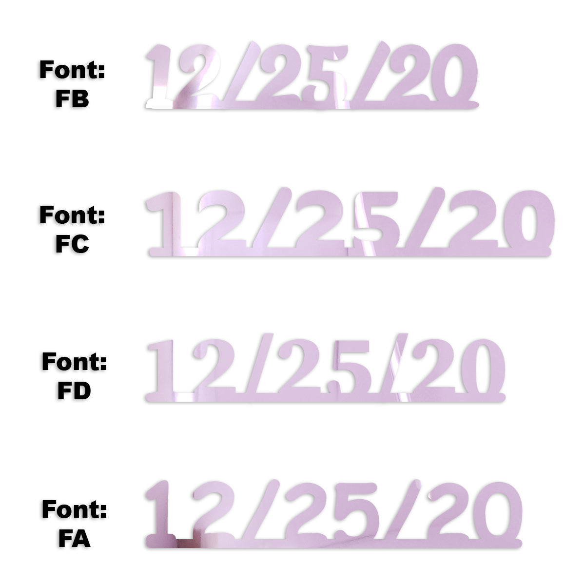 Custom-Fetti Date - 12/25/24 or 12/25/25  Pink