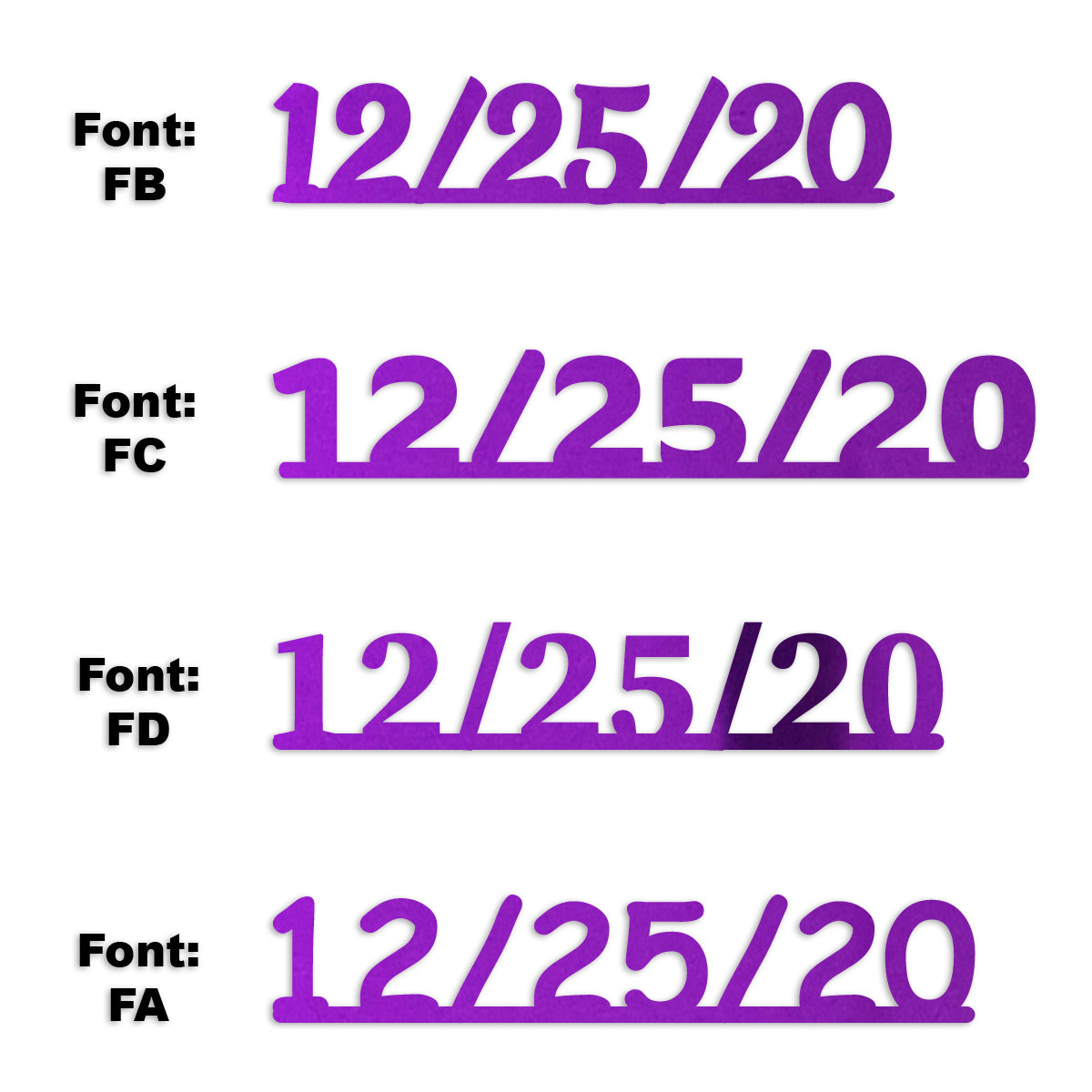 Custom-Fetti Date - 12/25/24 or 12/25/25  Purple