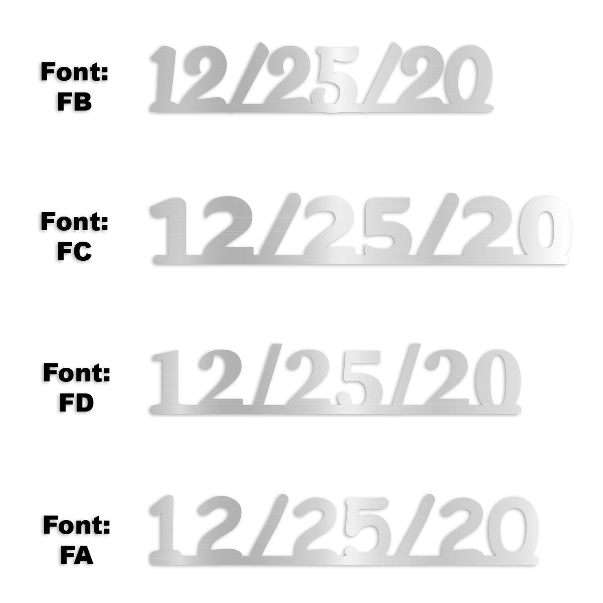 Custom-Fetti Date - 12/25/24 or 12/25/25  Silver