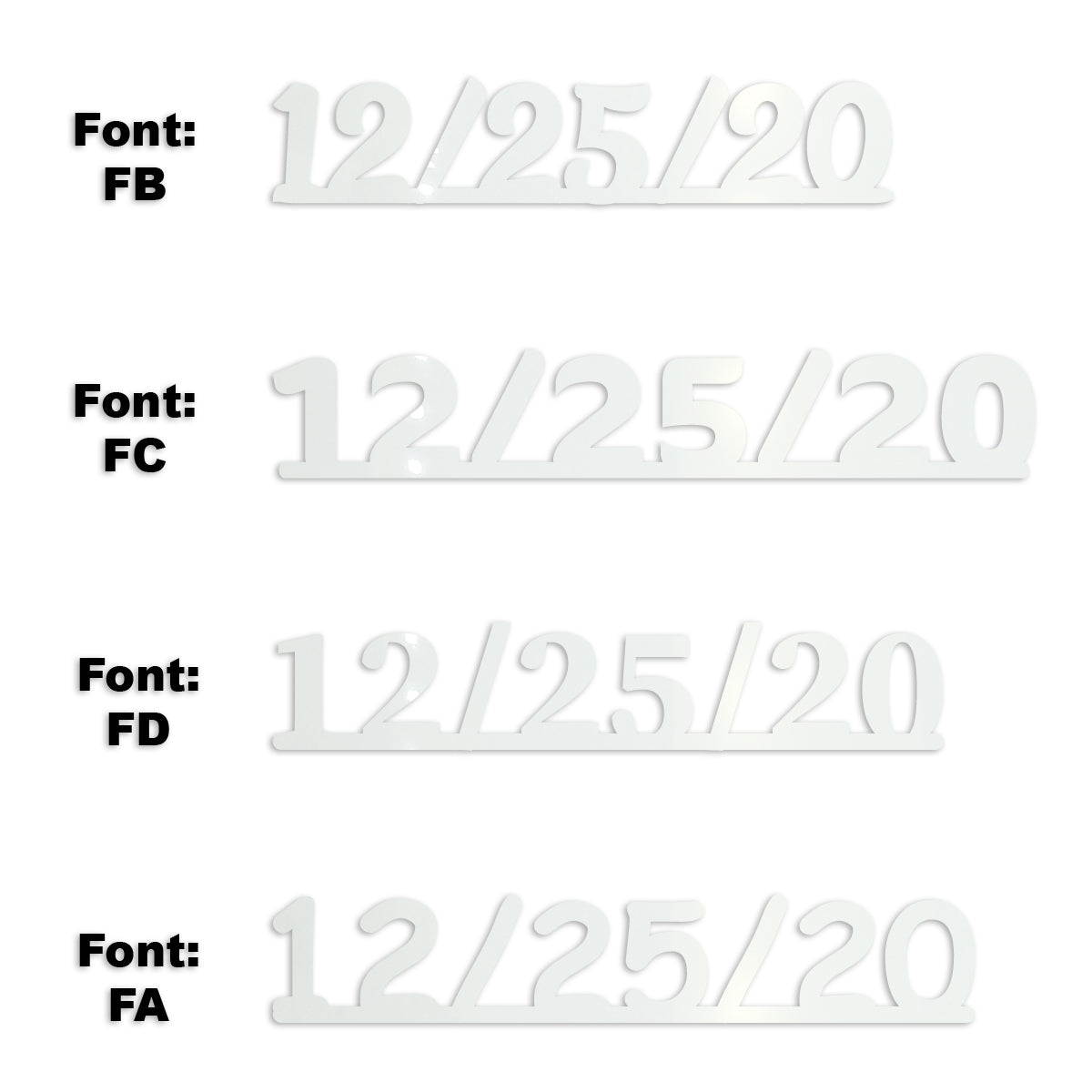 Custom-Fetti Date - 12/25/24 or 12/25/25  White