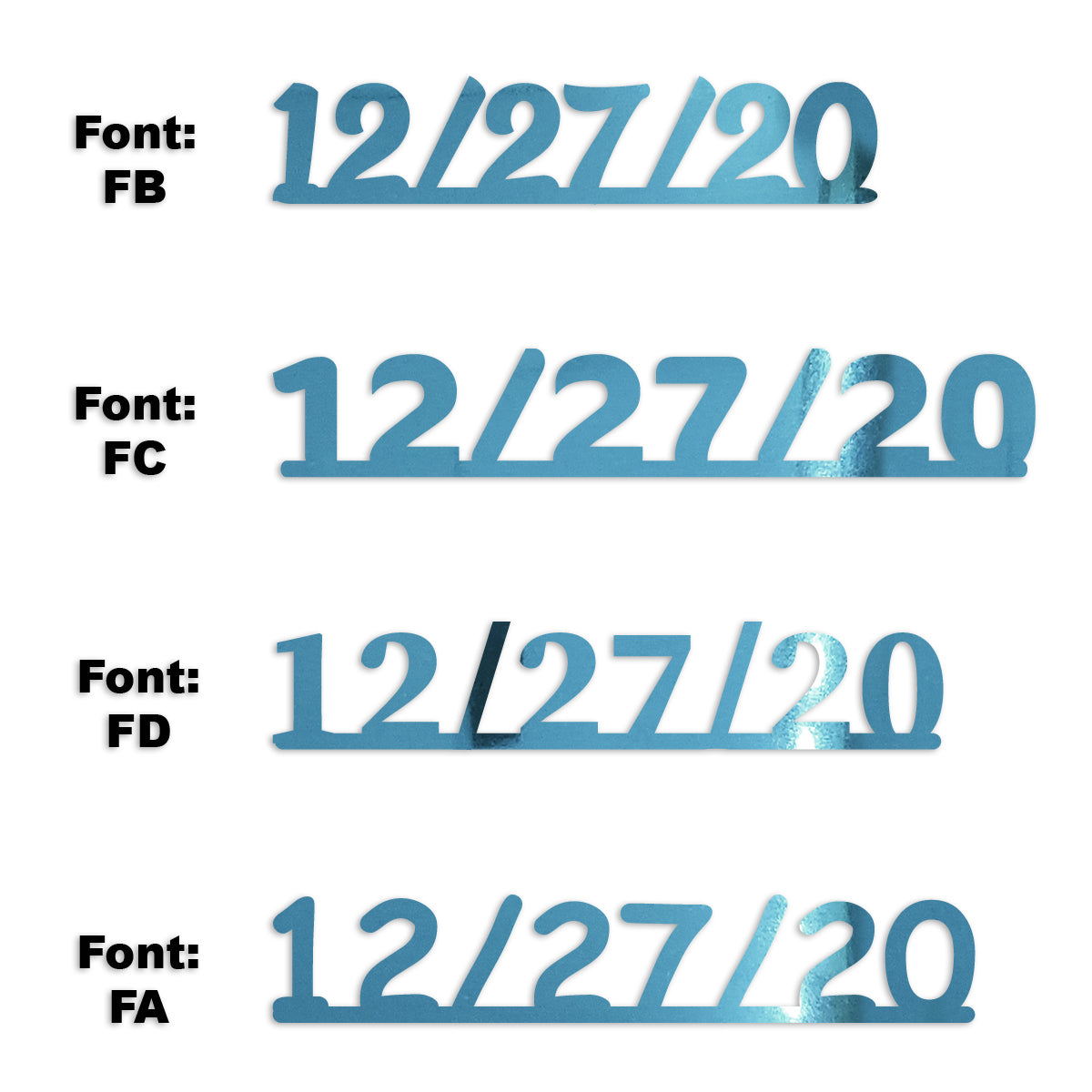 Custom-Fetti Date - 12/27/24 or 12/27/25  Blue Sky
