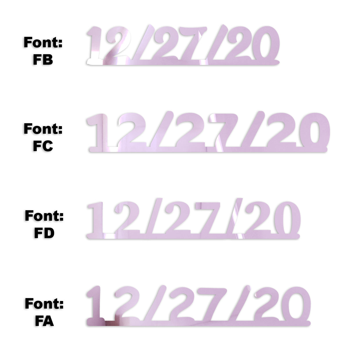 Custom-Fetti Date - 12/27/24 or 12/27/25  Pink