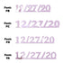 Custom-Fetti Date - 12/27/24 or 12/27/25  Pink