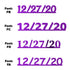 Custom-Fetti Date - 12/27/24 or 12/27/25  Purple
