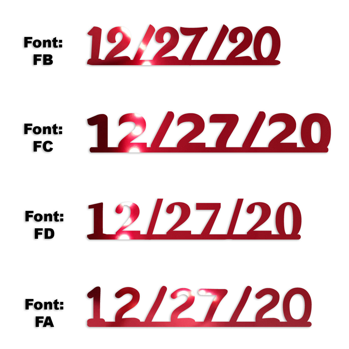 Custom-Fetti Date - 12/27/24 or 12/27/25  Red