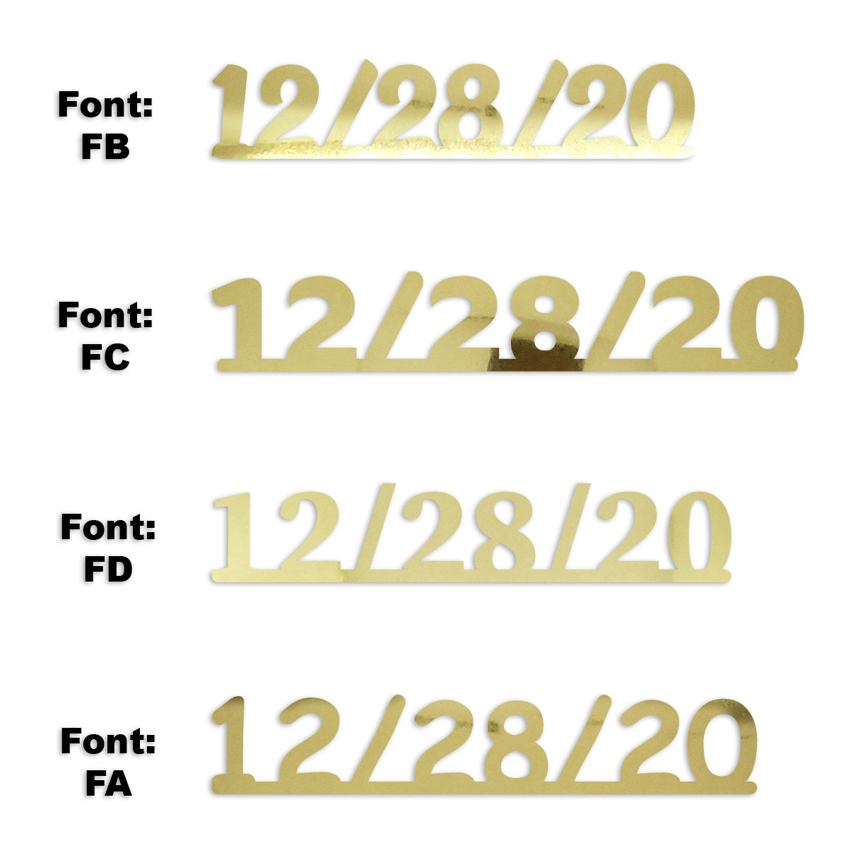 Custom-Fetti Date - 12/28/24 or 12/28/25  Gold