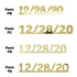 Custom-Fetti Date - 12/28/24 or 12/28/25  Gold