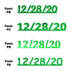 Custom-Fetti Date - 12/28/24 or 12/28/25  Green