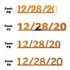 Custom-Fetti Date - 12/28/24 or 12/28/25  Orange