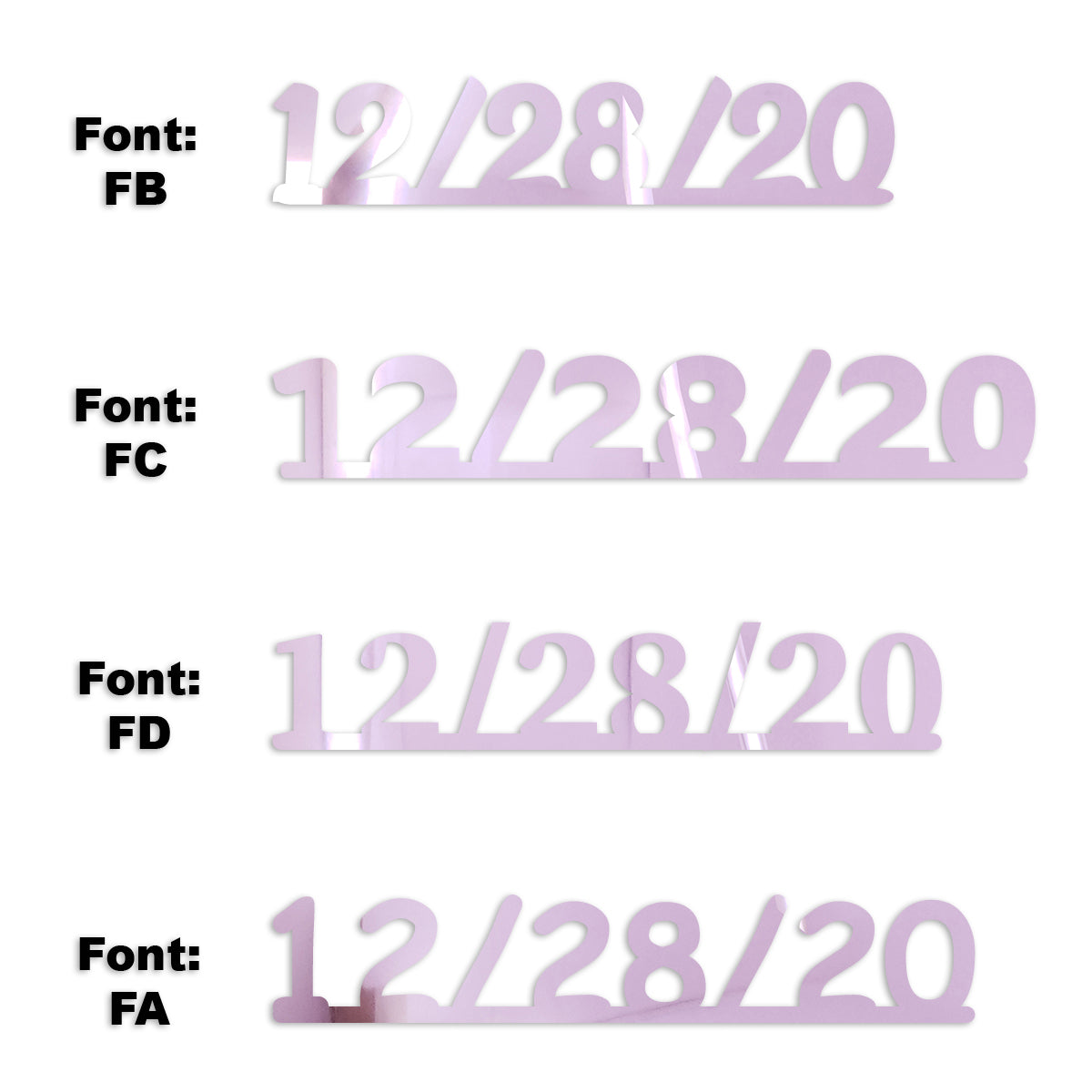 Custom-Fetti Date - 12/28/24 or 12/28/25  Pink