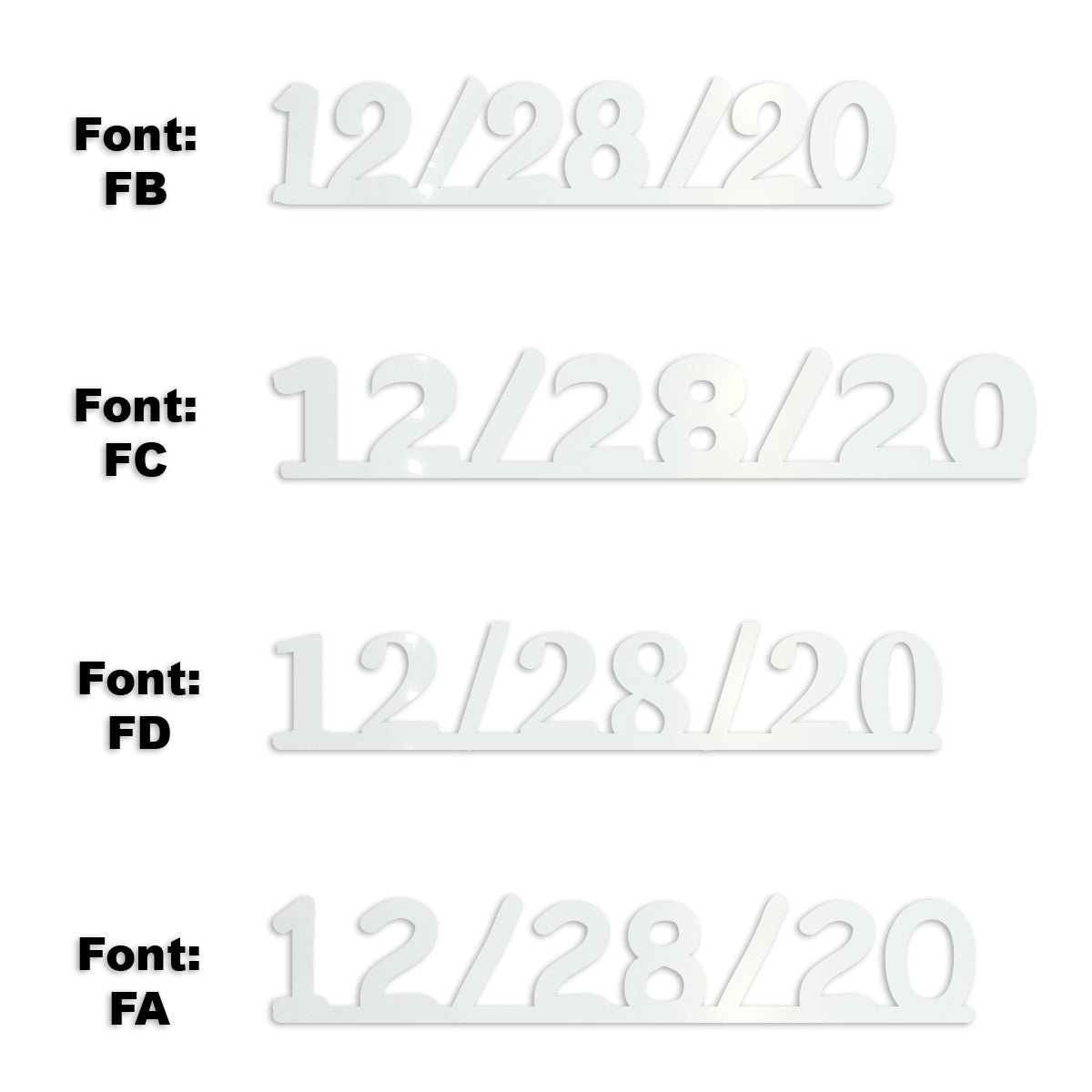 Custom-Fetti Date - 12/28/24 or 12/28/25  White