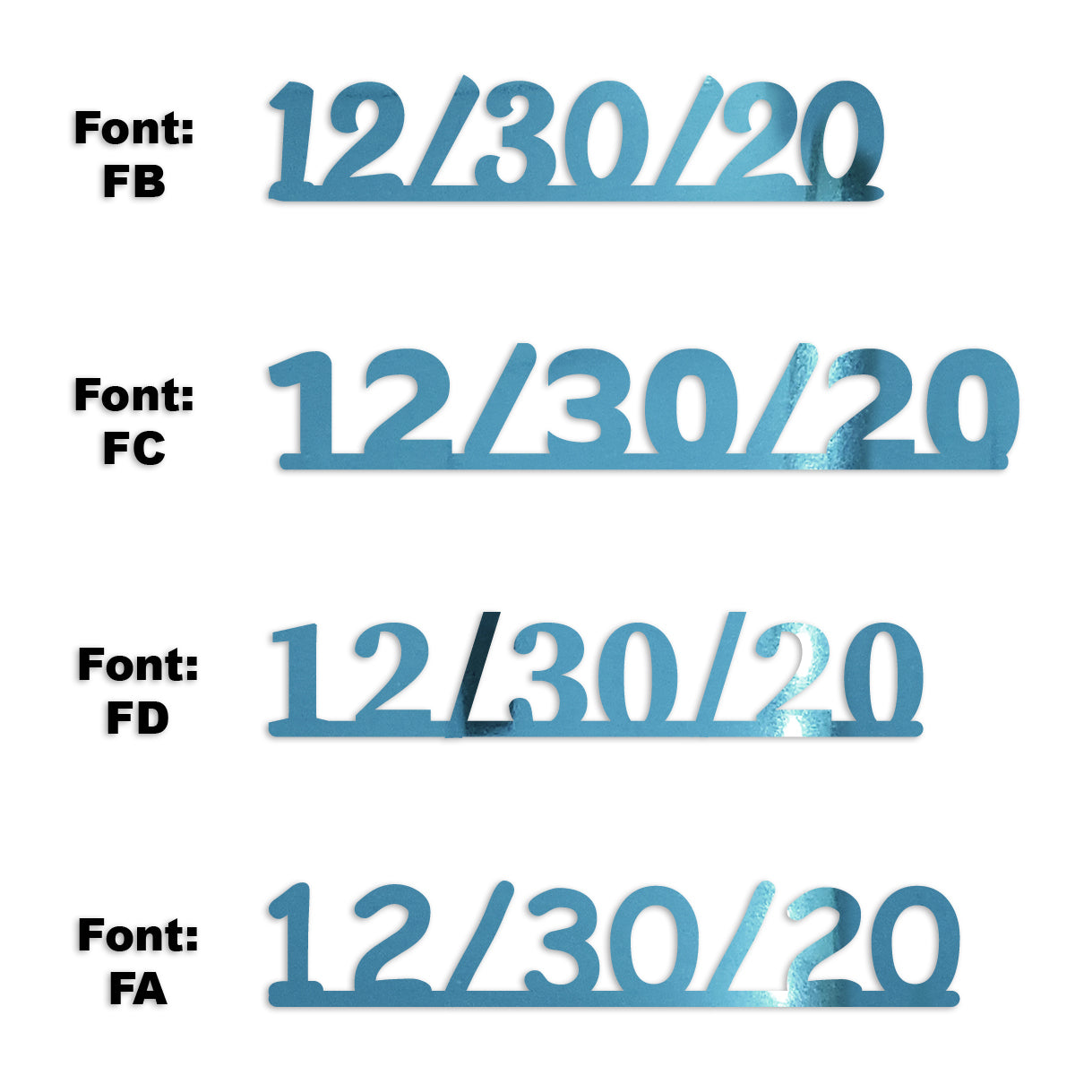 Custom-Fetti Date - 12/30/24 or 12/30/25  Blue Sky