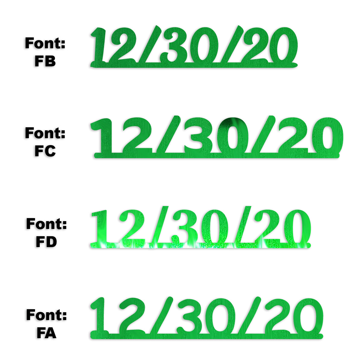 Custom-Fetti Date - 12/30/24 or 12/30/25  Green