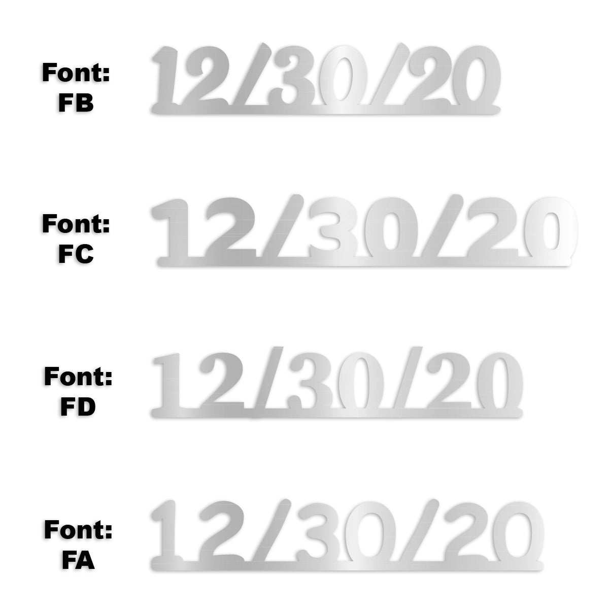 Custom-Fetti Date - 12/30/24 or 12/30/25  Silver