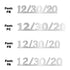 Custom-Fetti Date - 12/30/24 or 12/30/25  Silver