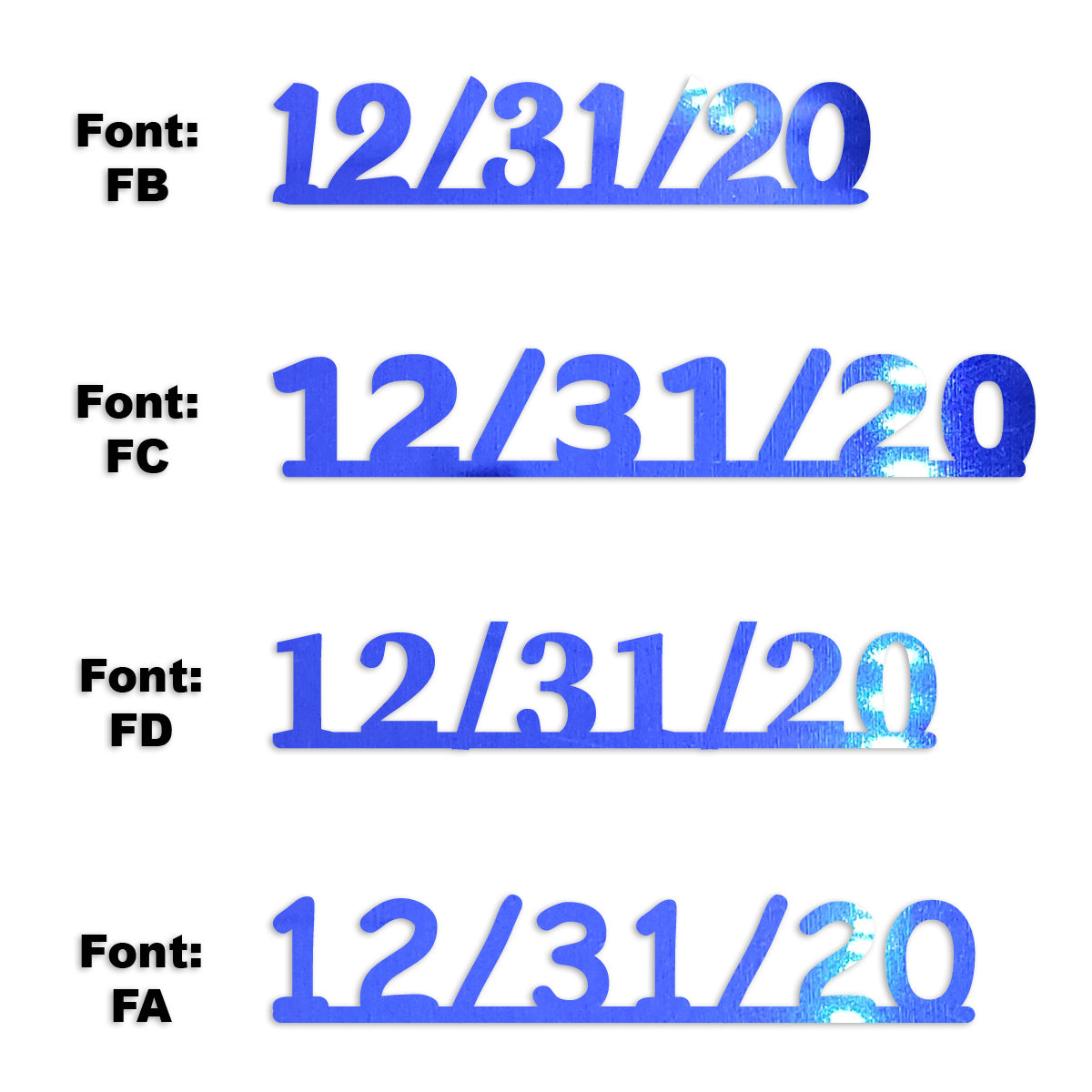 Custom-Fetti Date - 12/31/24 or 12/31/25  Blue Royal