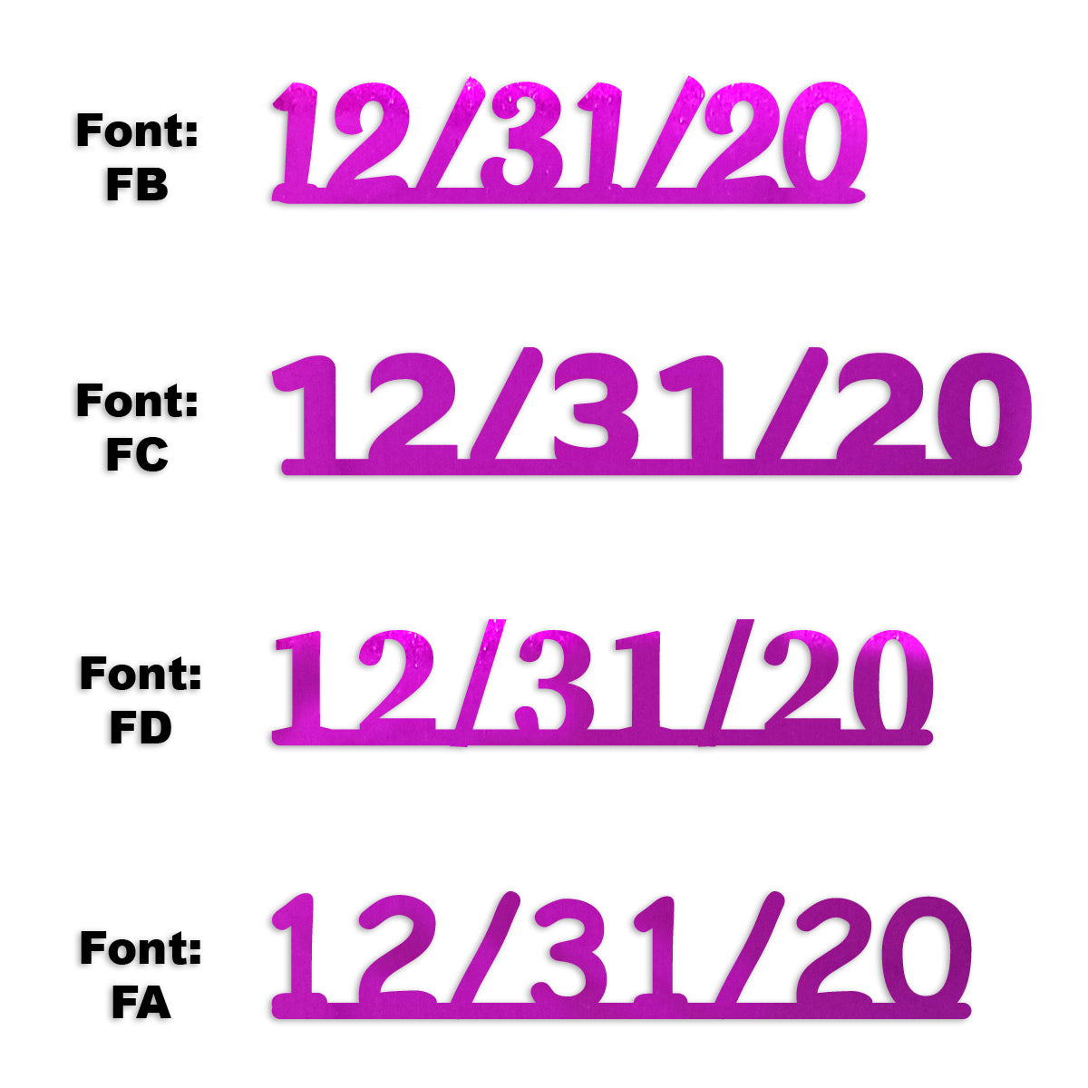 Custom-Fetti Date - 12/31/24 or 12/31/25  Fuchsia