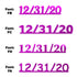 Custom-Fetti Date - 12/31/24 or 12/31/25  Fuchsia