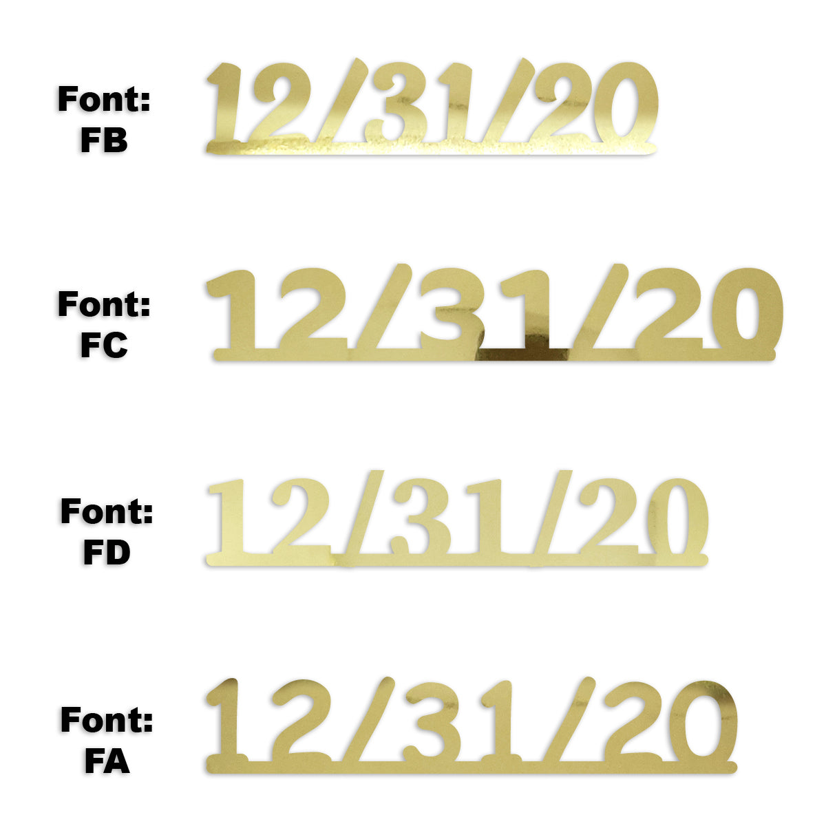 Custom-Fetti Date - 12/31/24 or 12/31/25  Gold