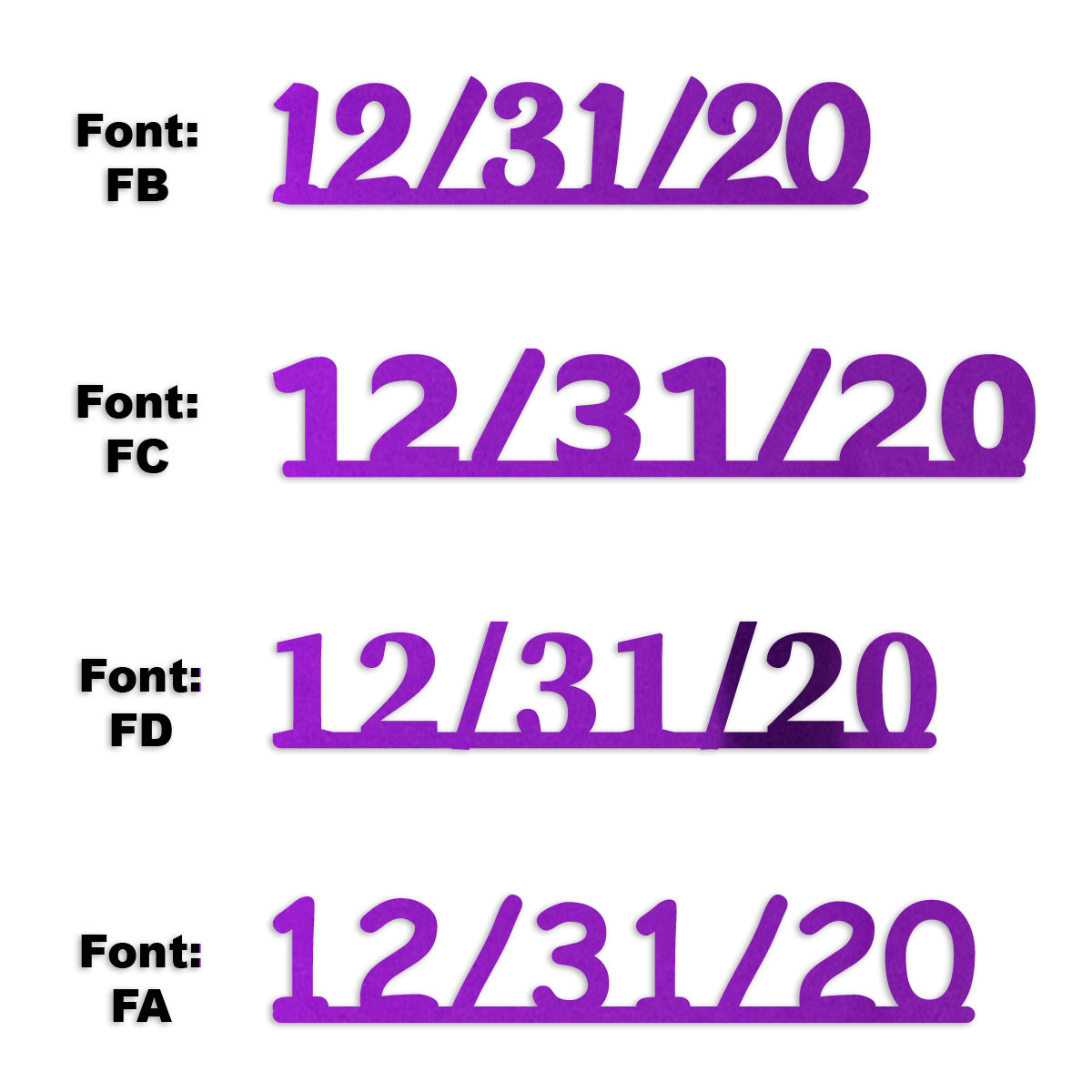 Custom-Fetti Date - 12/31/24 or 12/31/25  Purple
