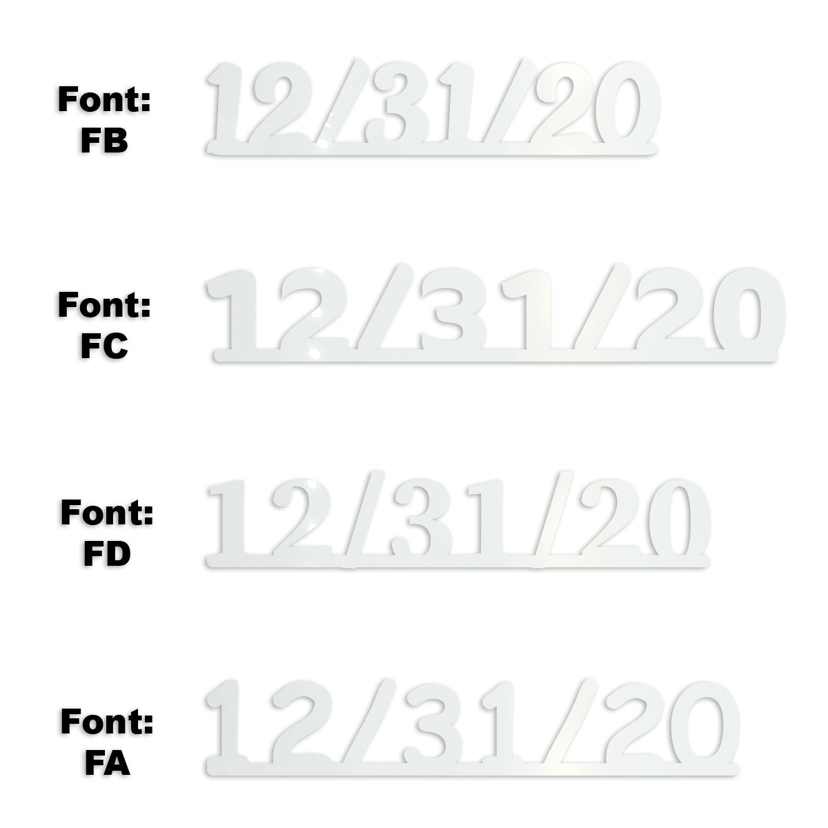 Custom-Fetti Date - 12/31/24 or 12/31/25  White