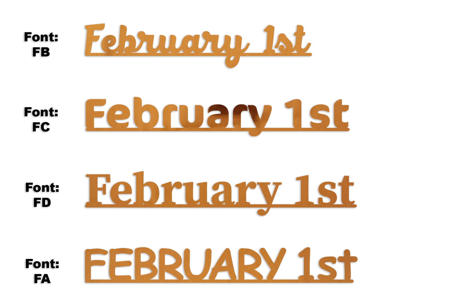 Custom-Fetti Date - FEBRUARY 1st Orange