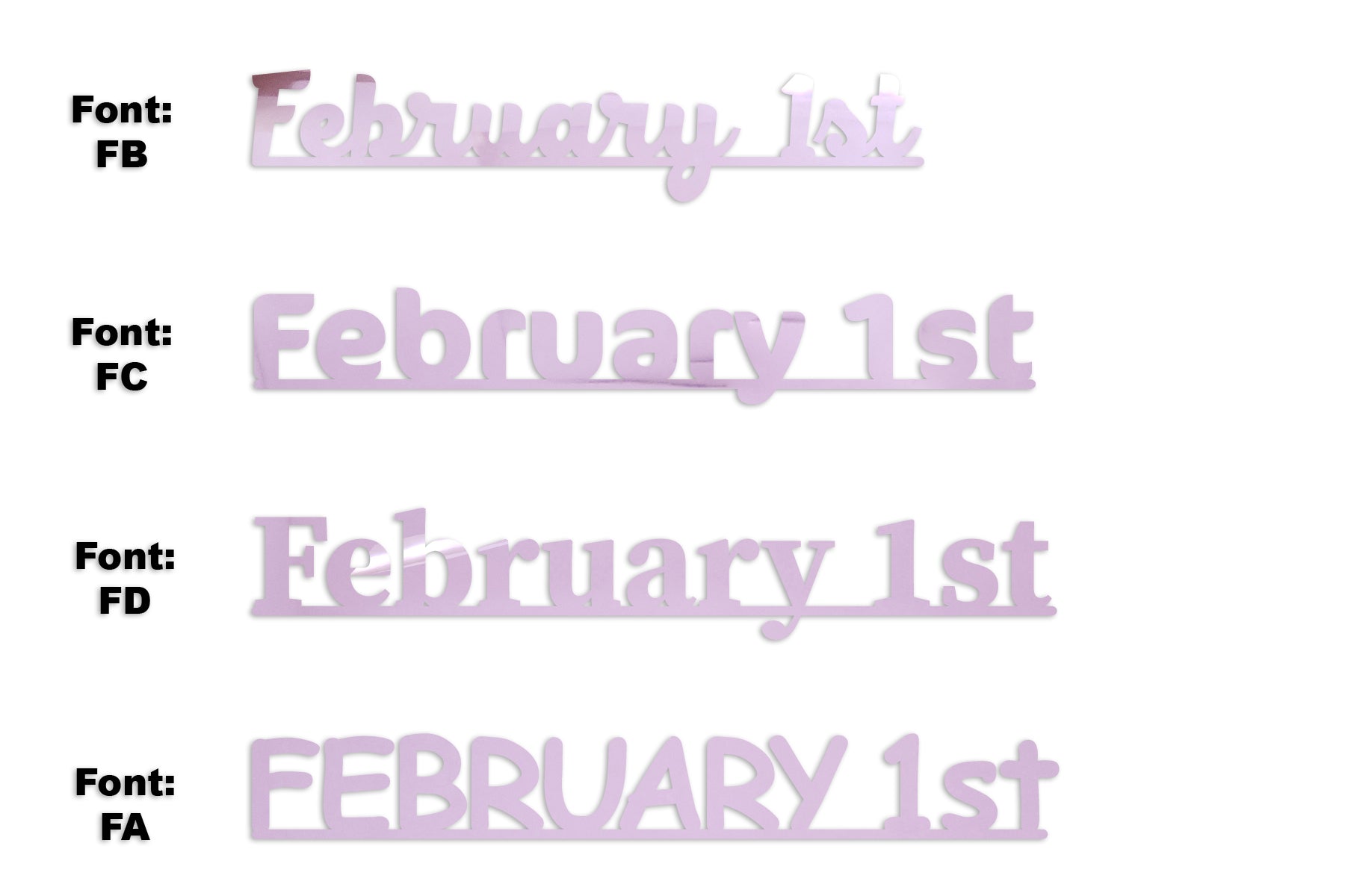 Custom-Fetti Date - FEBRUARY 1st Pink