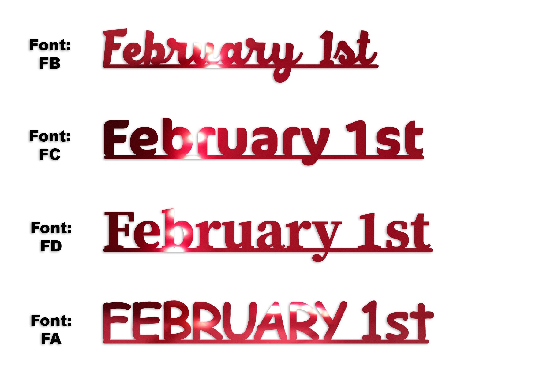 Custom-Fetti Date - FEBRUARY 1st Red