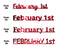 Custom-Fetti Date - FEBRUARY 1st Red