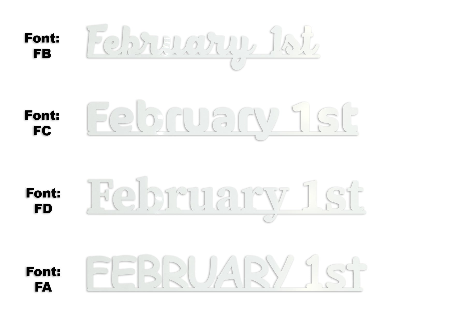 Custom-Fetti Date - FEBRUARY 1st White
