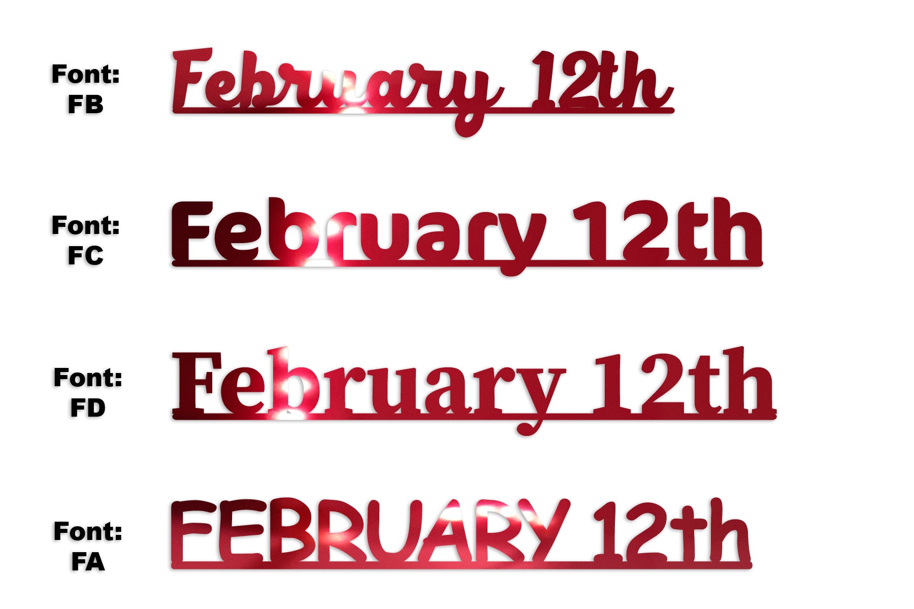 Custom-Fetti Date - FEBRUARY 12th Red