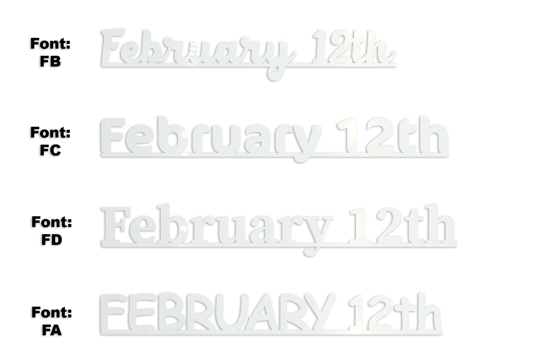 Custom-Fetti Date - FEBRUARY 12th White