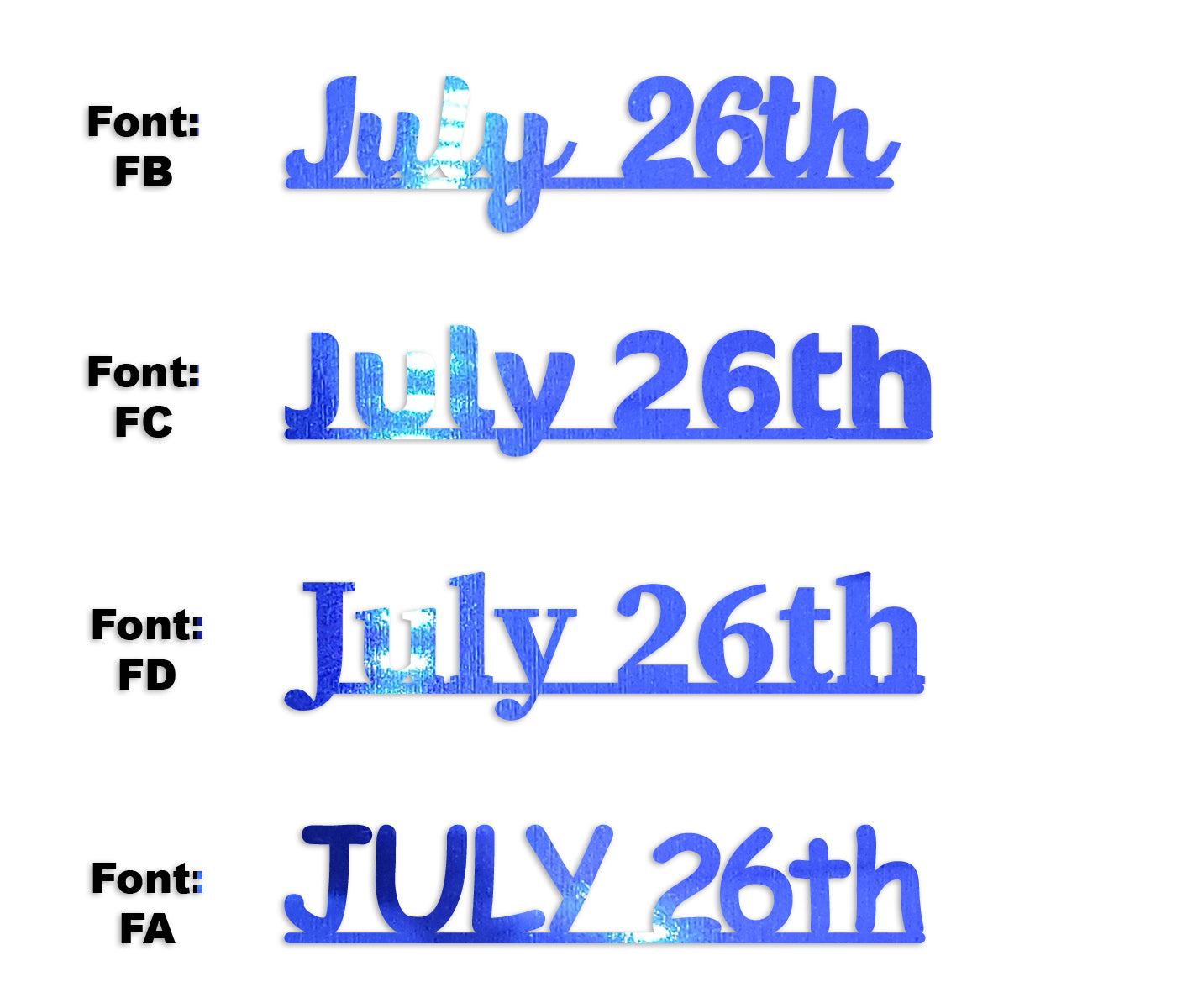Custom-Fetti Date - JULY 26th Blue Royal