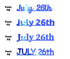 Custom-Fetti Date - JULY 26th Blue Royal