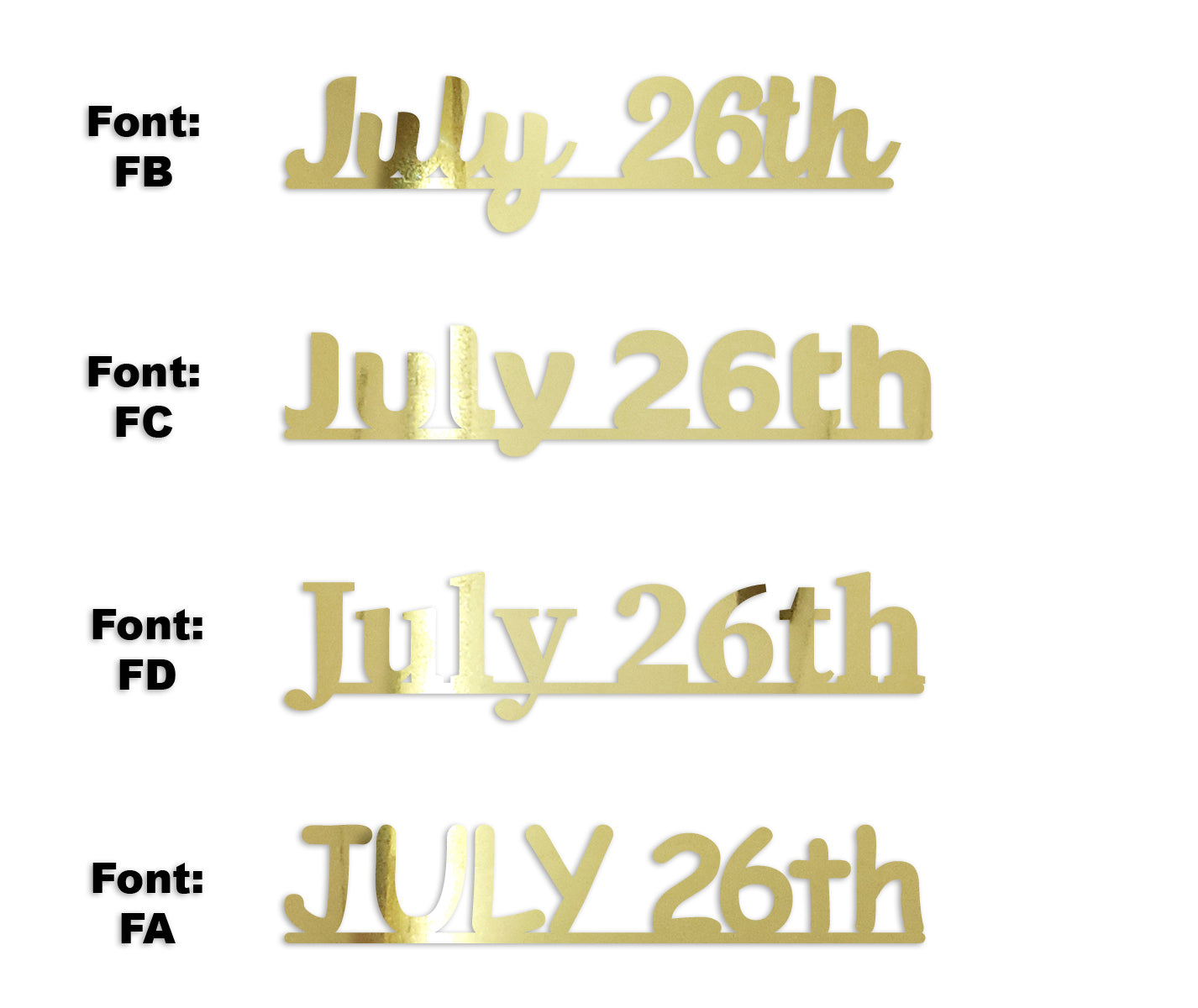 Custom-Fetti Date - JULY 26th Gold