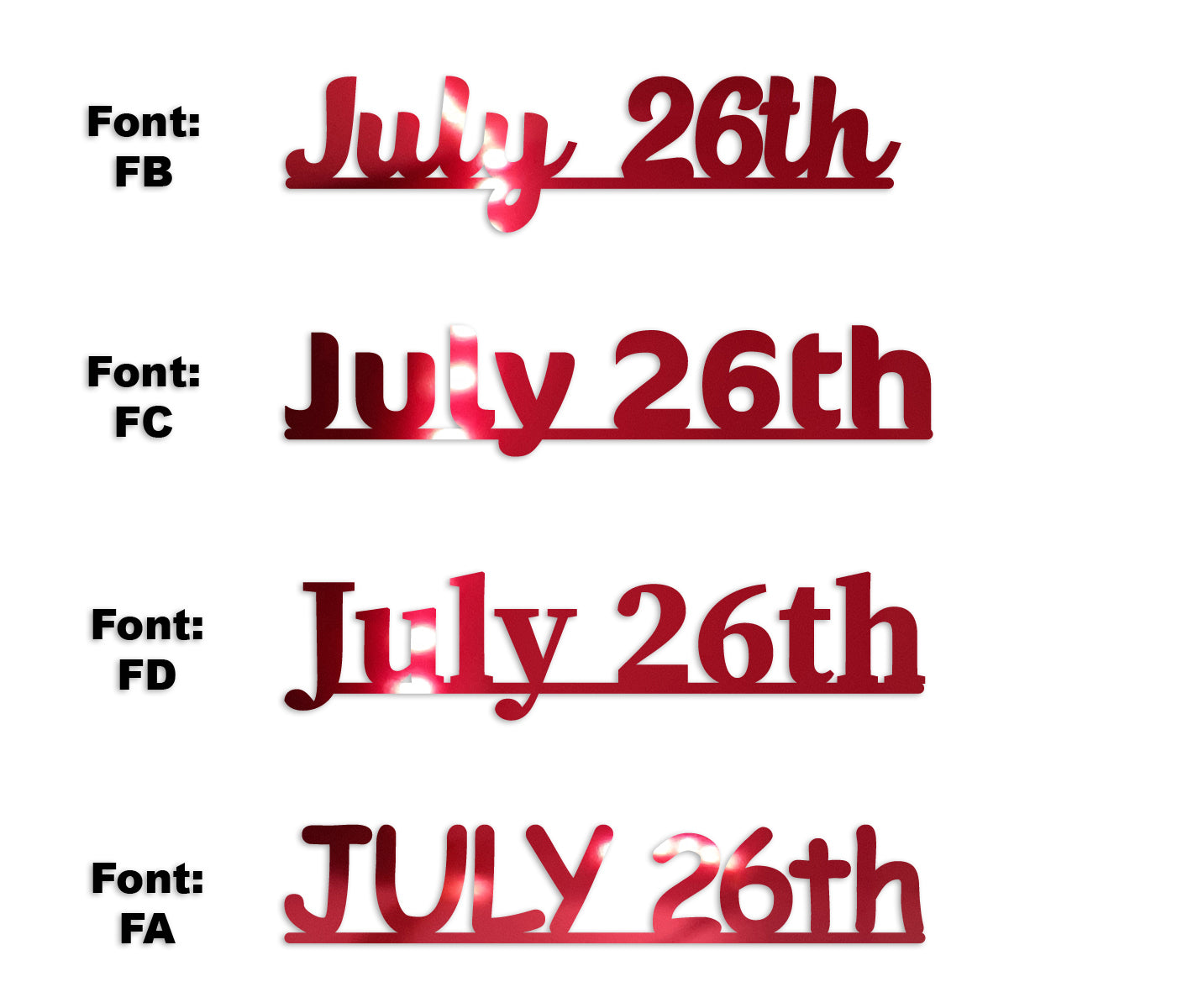 Custom-Fetti Date - JULY 26th Red