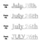 Custom-Fetti Date - JULY 26th Silver