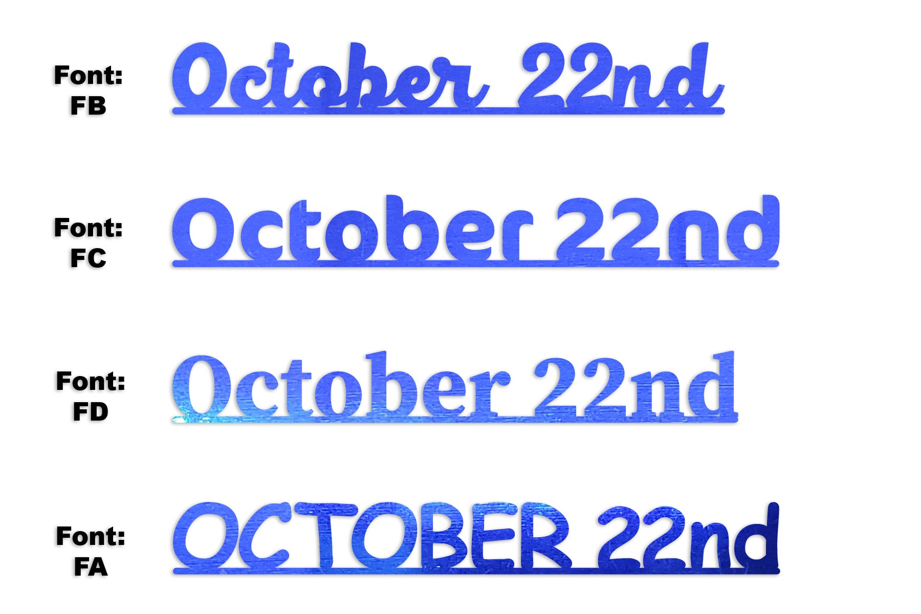 Custom-Fetti Date - OCTOBER 22nd Blue Royal