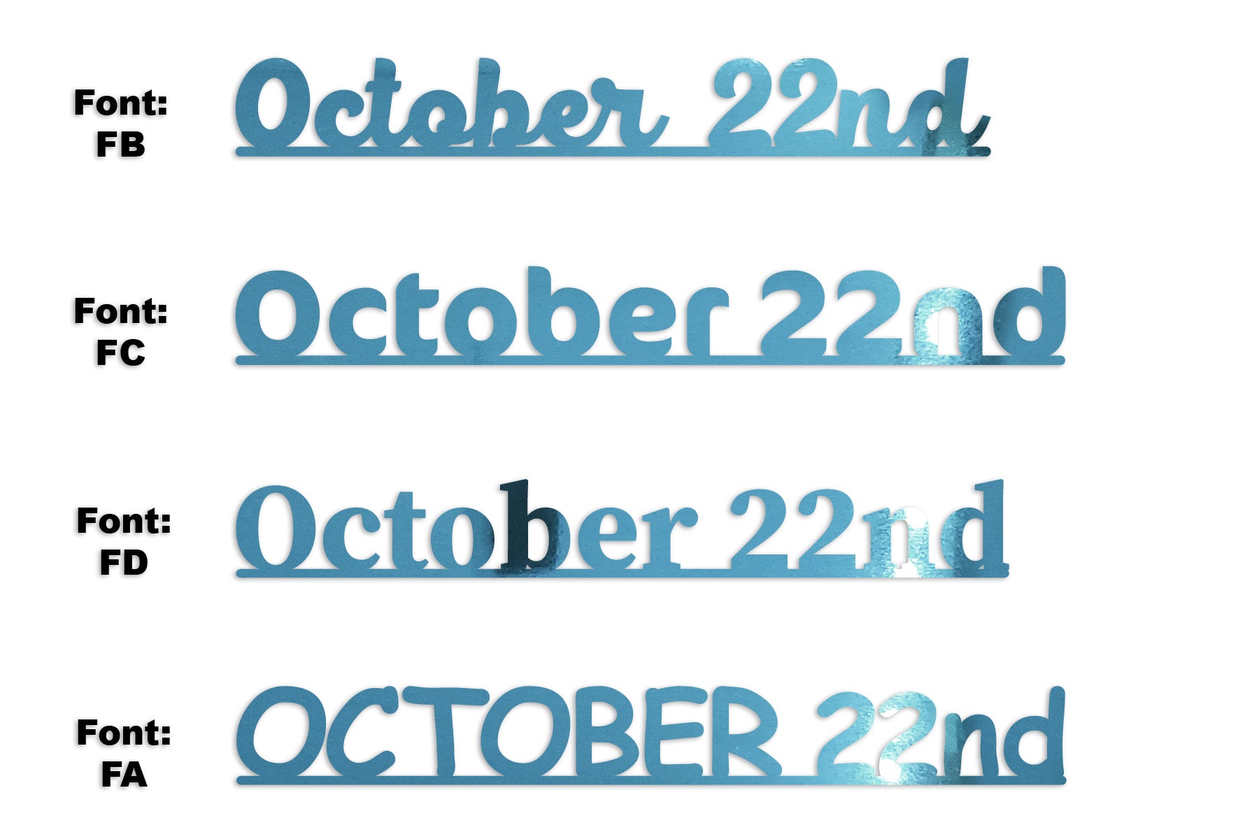 Custom-Fetti Date - OCTOBER 22nd Blue Sky