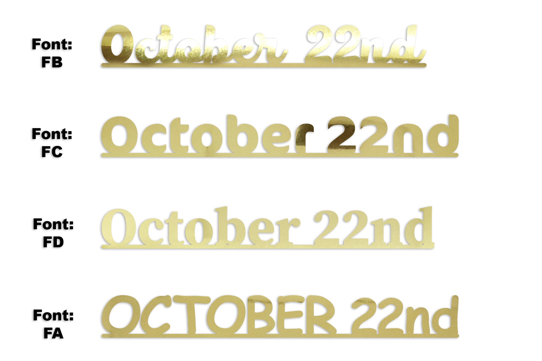 Custom-Fetti Date - OCTOBER 22nd Gold