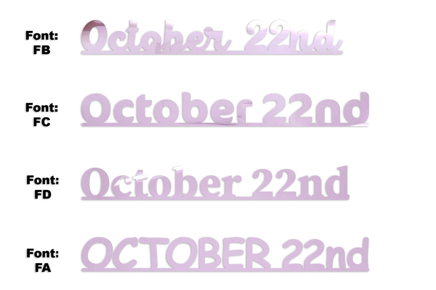Custom-Fetti Date - OCTOBER 22nd Pink