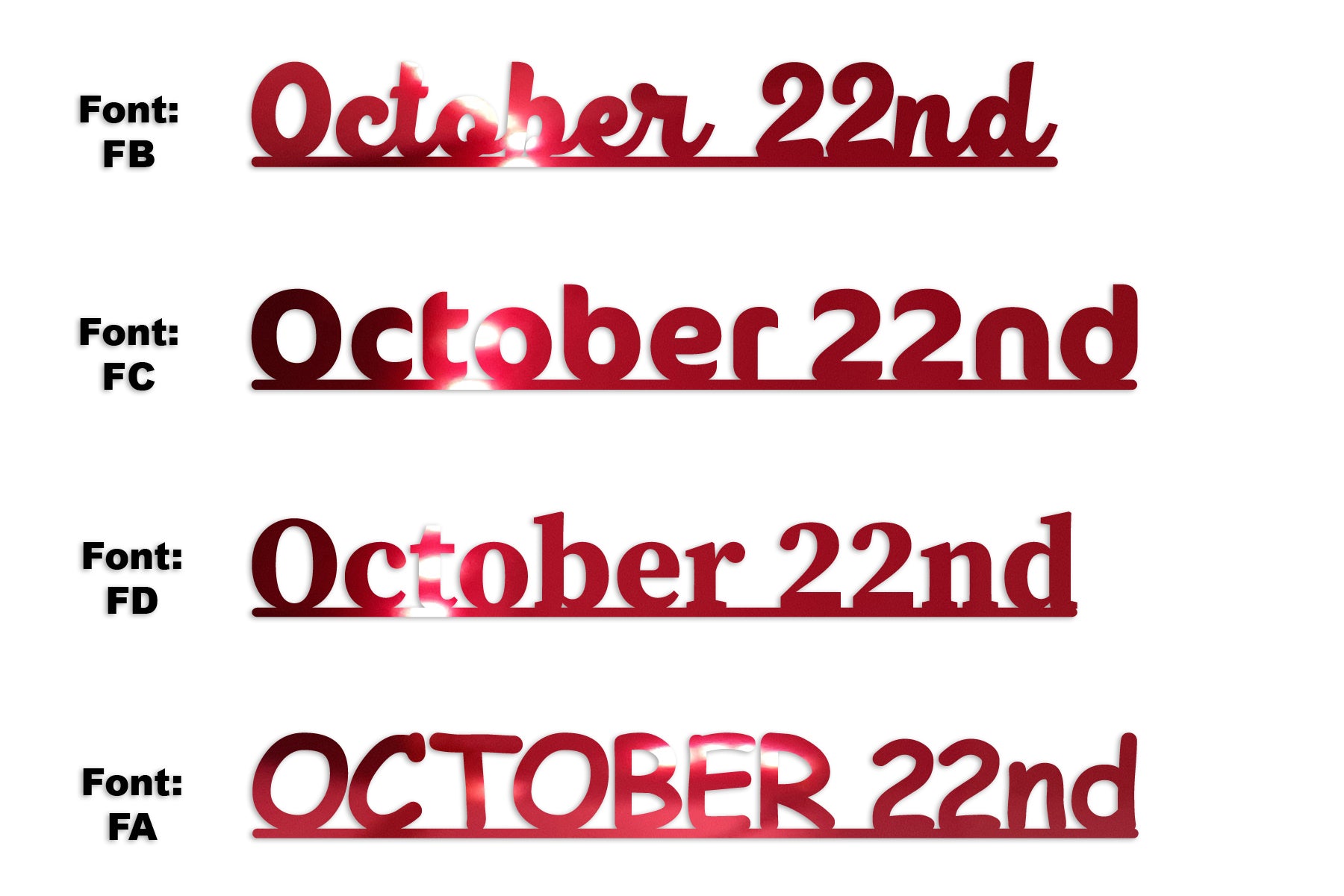 Custom-Fetti Date - OCTOBER 22nd Red