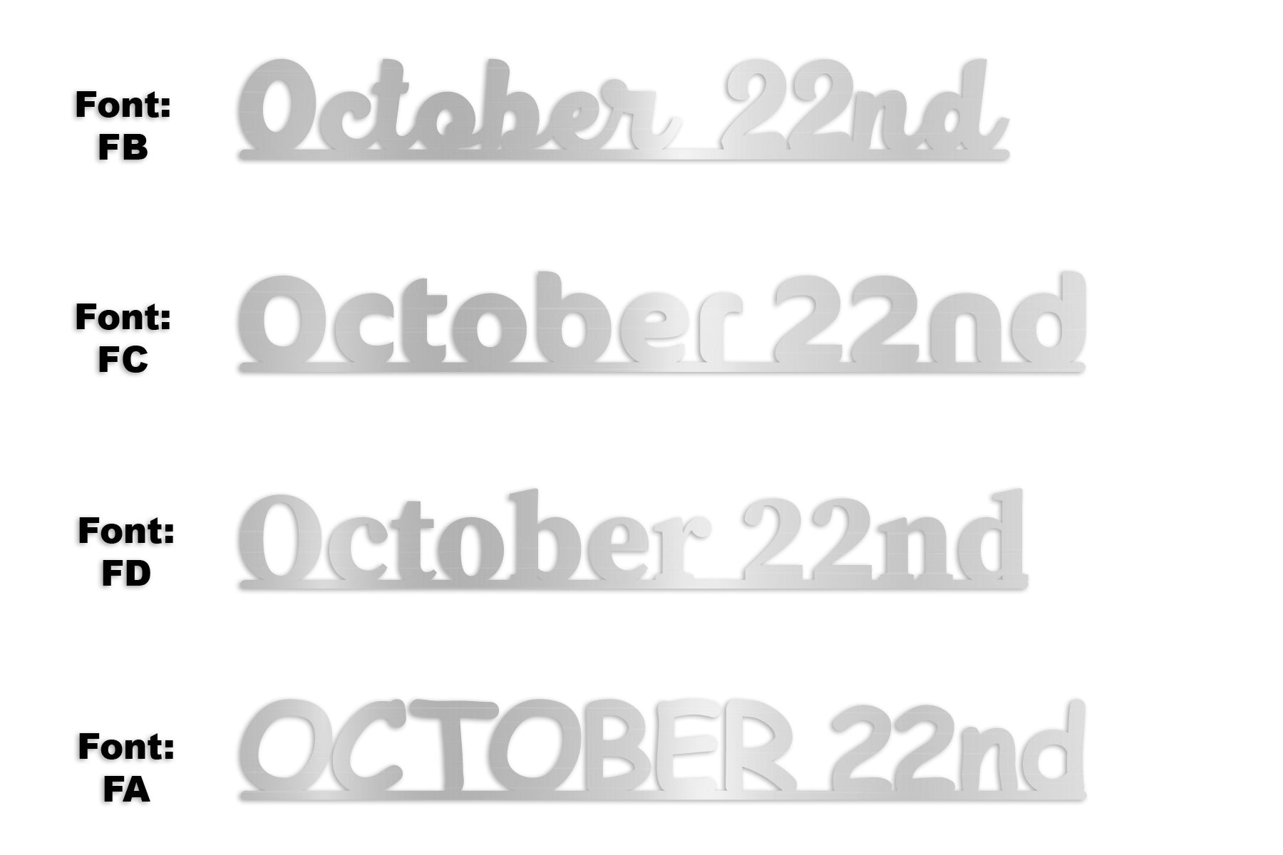 Custom-Fetti Date - OCTOBER 22nd Silver