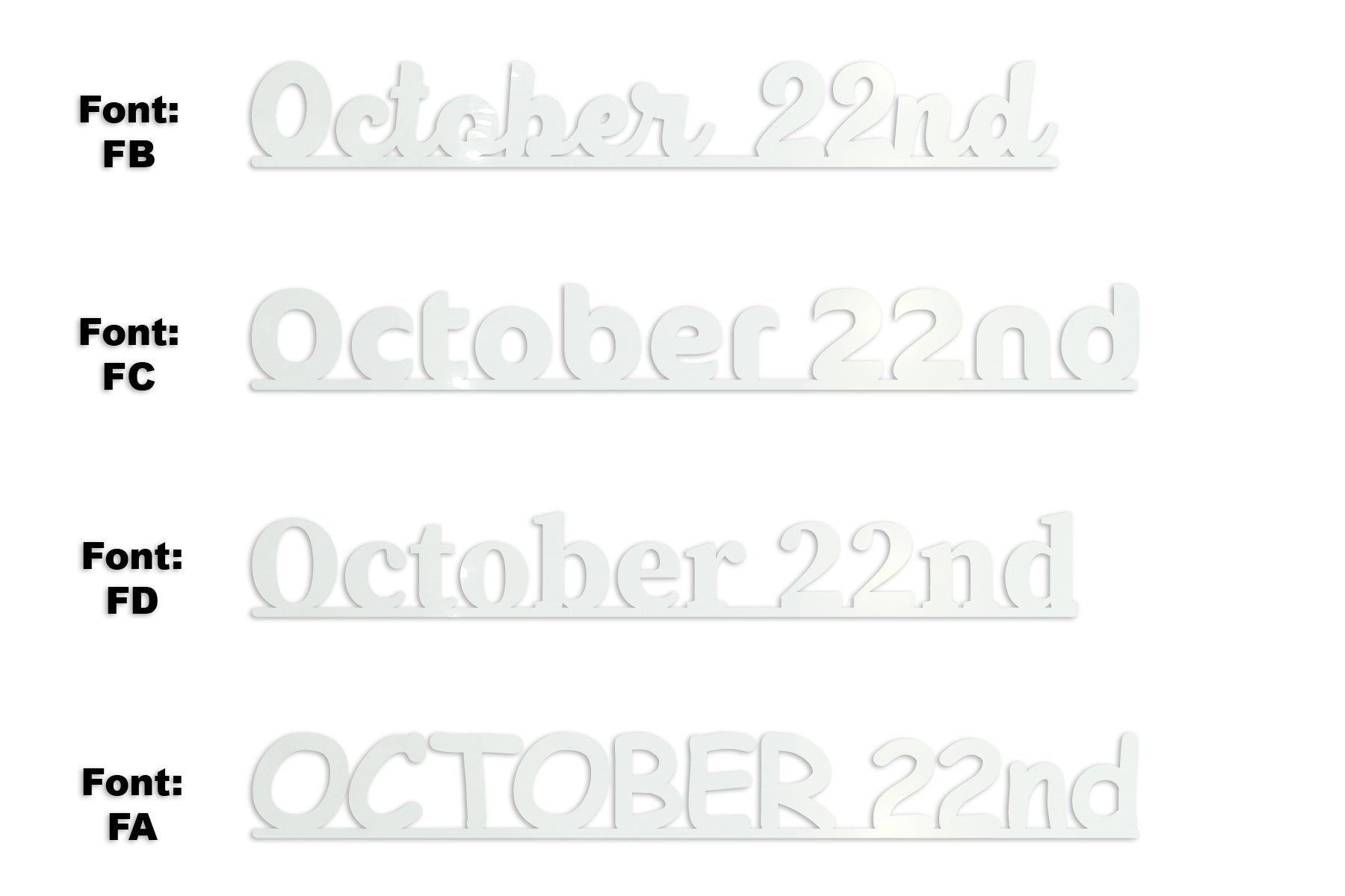 Custom-Fetti Date - OCTOBER 22nd White